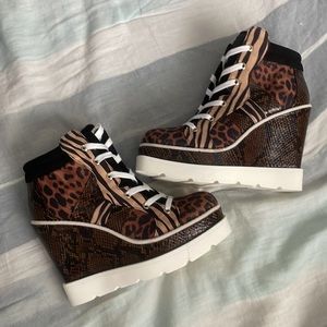 Jessica Simpson Animal Print Wedge